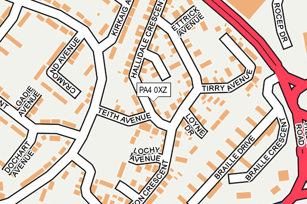 PA4 0XZ map - OS OpenMap – Local (Ordnance Survey)