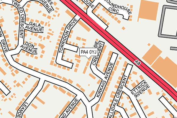 PA4 0YJ map - OS OpenMap – Local (Ordnance Survey)
