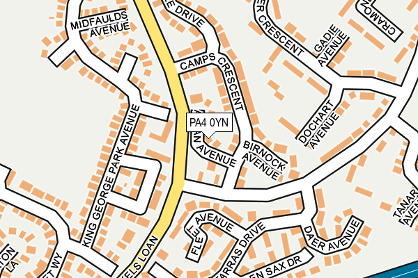 PA4 0YN map - OS OpenMap – Local (Ordnance Survey)