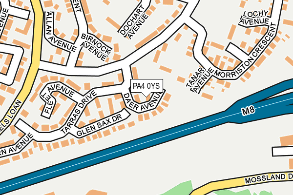 PA4 0YS map - OS OpenMap – Local (Ordnance Survey)