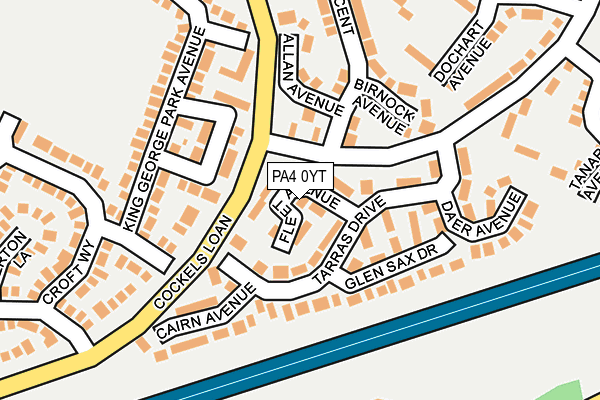 PA4 0YT map - OS OpenMap – Local (Ordnance Survey)
