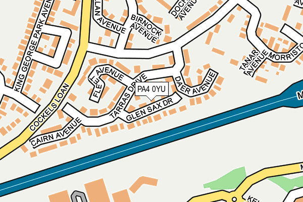 PA4 0YU map - OS OpenMap – Local (Ordnance Survey)
