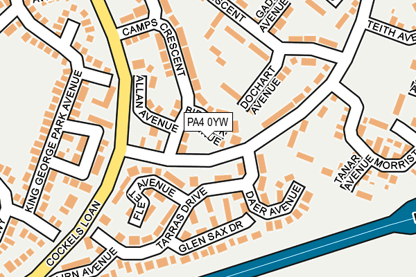 PA4 0YW map - OS OpenMap – Local (Ordnance Survey)