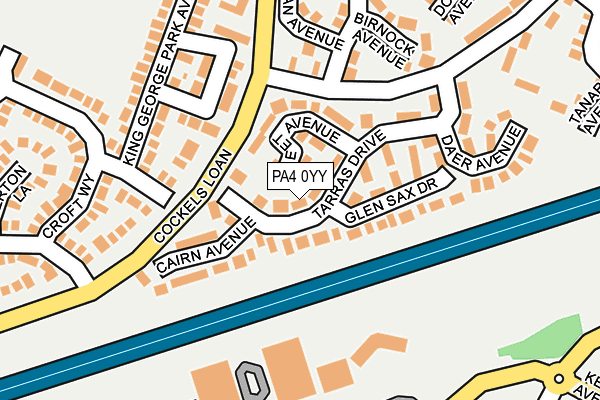 PA4 0YY map - OS OpenMap – Local (Ordnance Survey)