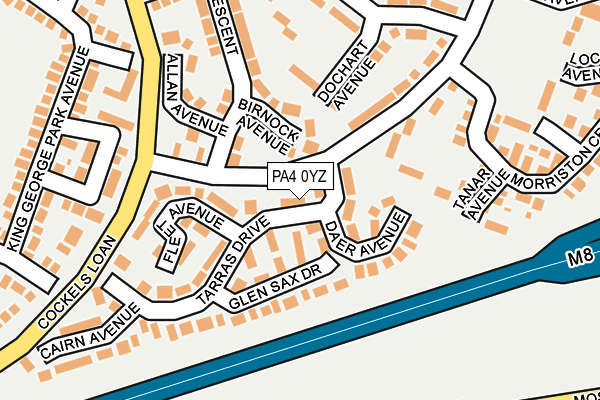 PA4 0YZ map - OS OpenMap – Local (Ordnance Survey)