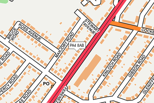 PA4 8AB map - OS OpenMap – Local (Ordnance Survey)