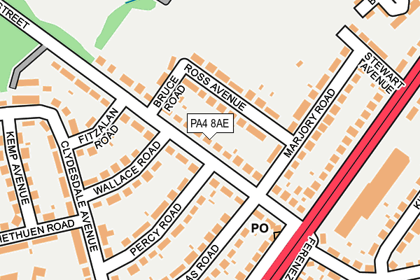 PA4 8AE map - OS OpenMap – Local (Ordnance Survey)