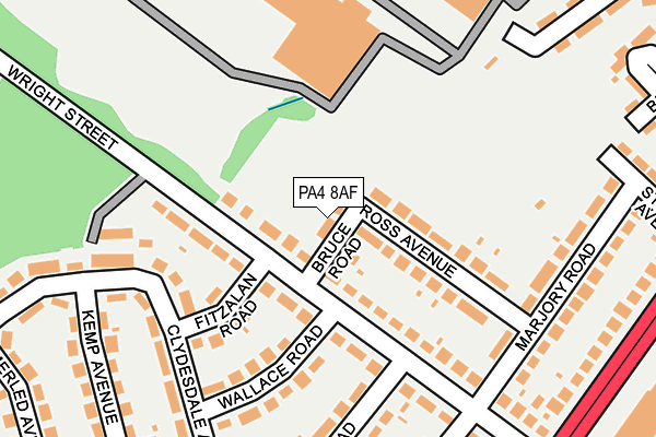 PA4 8AF map - OS OpenMap – Local (Ordnance Survey)