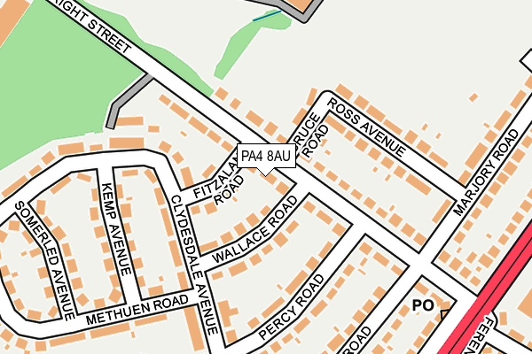 PA4 8AU map - OS OpenMap – Local (Ordnance Survey)