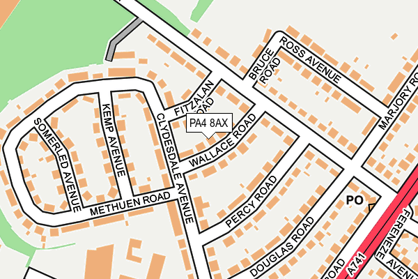 PA4 8AX map - OS OpenMap – Local (Ordnance Survey)