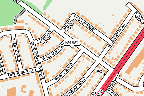 PA4 8AY map - OS OpenMap – Local (Ordnance Survey)