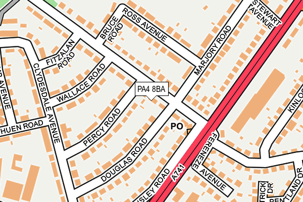 PA4 8BA map - OS OpenMap – Local (Ordnance Survey)