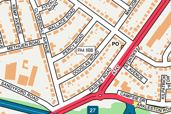 PA4 8BB map - OS OpenMap – Local (Ordnance Survey)