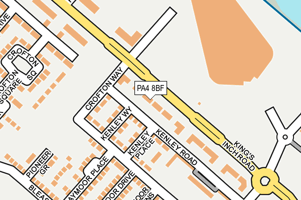 PA4 8BF map - OS OpenMap – Local (Ordnance Survey)