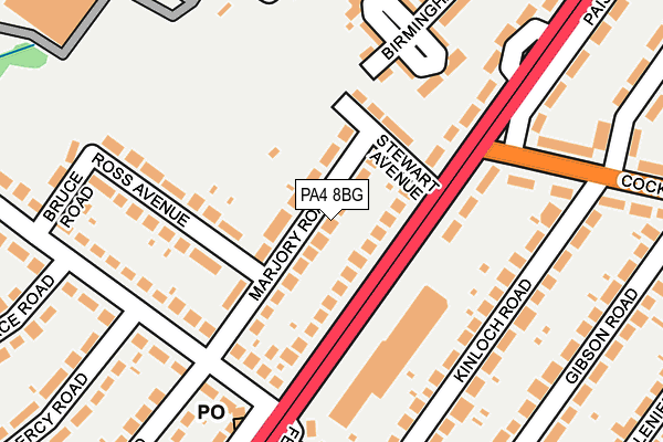 PA4 8BG map - OS OpenMap – Local (Ordnance Survey)