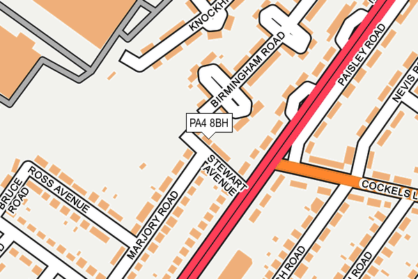 PA4 8BH map - OS OpenMap – Local (Ordnance Survey)