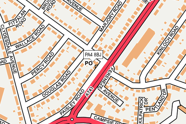 PA4 8BJ map - OS OpenMap – Local (Ordnance Survey)