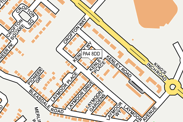 PA4 8DD map - OS OpenMap – Local (Ordnance Survey)