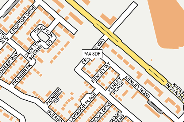 PA4 8DF map - OS OpenMap – Local (Ordnance Survey)