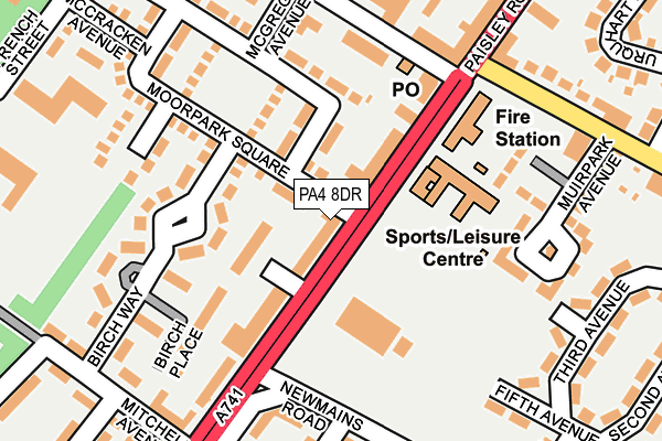 PA4 8DR map - OS OpenMap – Local (Ordnance Survey)