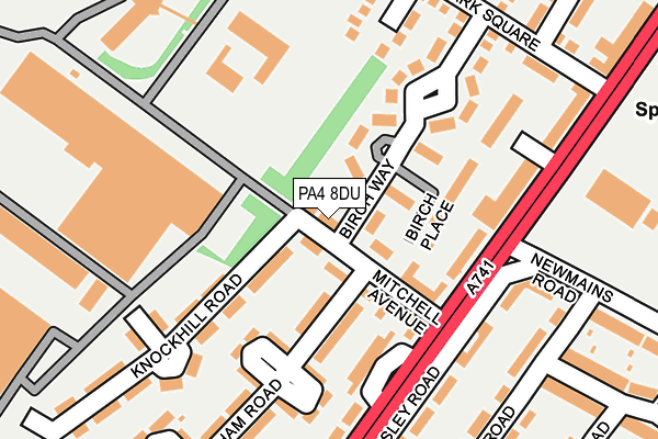 PA4 8DU map - OS OpenMap – Local (Ordnance Survey)