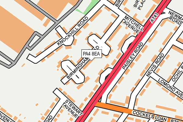 PA4 8EA map - OS OpenMap – Local (Ordnance Survey)