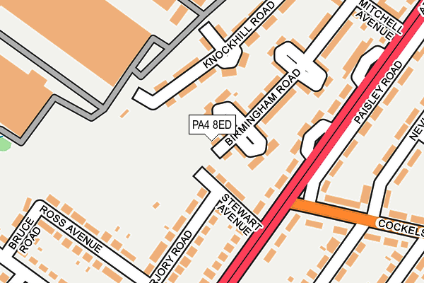 PA4 8ED map - OS OpenMap – Local (Ordnance Survey)