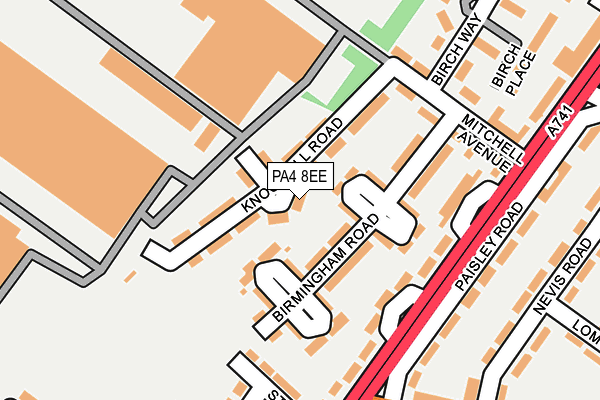 PA4 8EE map - OS OpenMap – Local (Ordnance Survey)