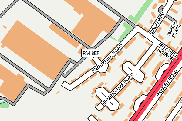 PA4 8EF map - OS OpenMap – Local (Ordnance Survey)