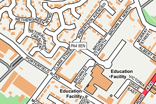 PA4 8EN map - OS OpenMap – Local (Ordnance Survey)