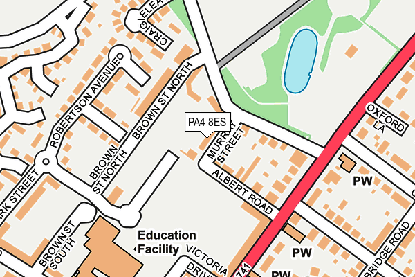 PA4 8ES map - OS OpenMap – Local (Ordnance Survey)