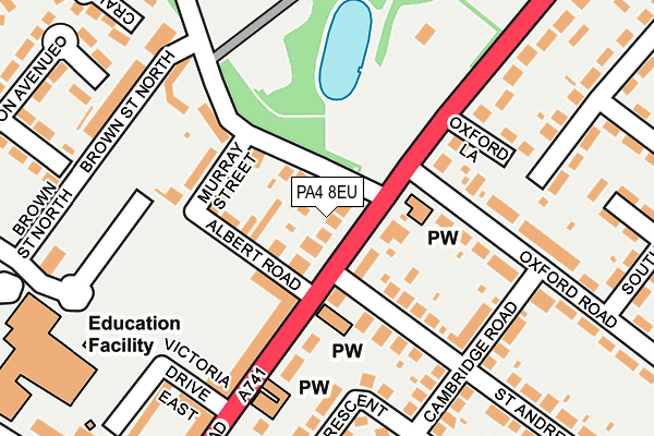 PA4 8EU map - OS OpenMap – Local (Ordnance Survey)