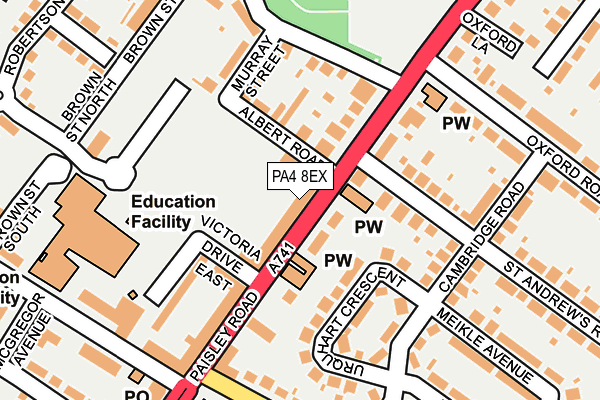 PA4 8EX map - OS OpenMap – Local (Ordnance Survey)