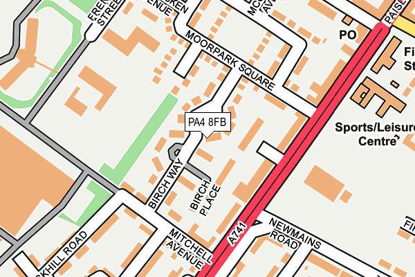 PA4 8FB map - OS OpenMap – Local (Ordnance Survey)