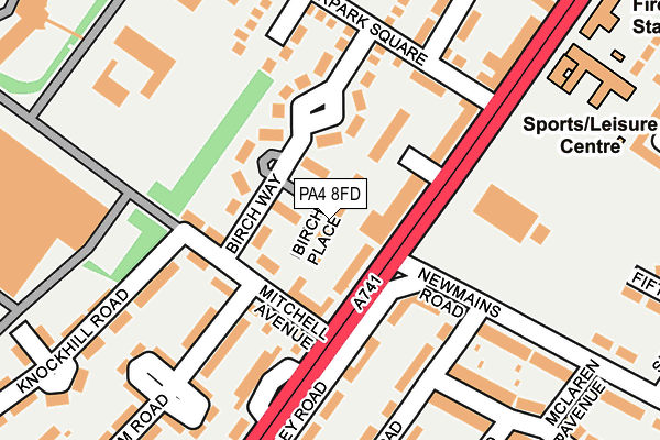 PA4 8FD map - OS OpenMap – Local (Ordnance Survey)