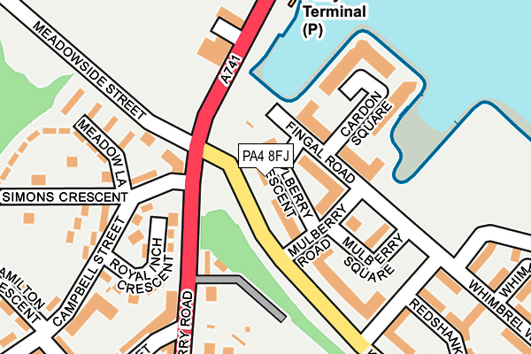 PA4 8FJ map - OS OpenMap – Local (Ordnance Survey)