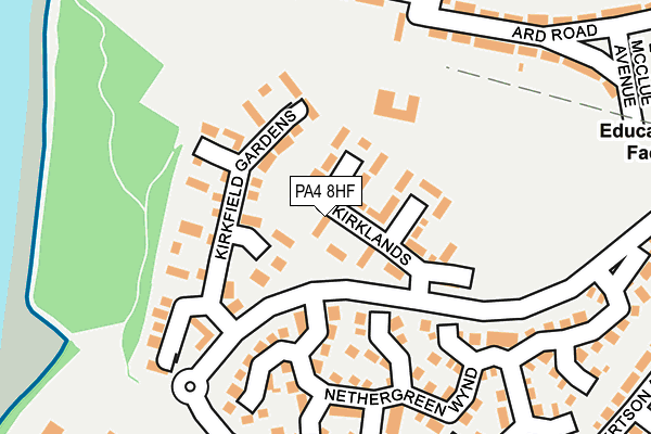 PA4 8HF map - OS OpenMap – Local (Ordnance Survey)