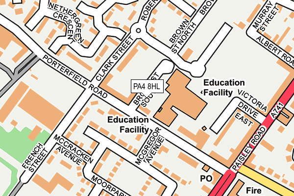 PA4 8HL map - OS OpenMap – Local (Ordnance Survey)