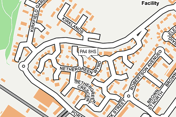 PA4 8HS map - OS OpenMap – Local (Ordnance Survey)