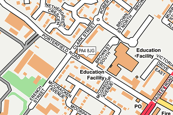 PA4 8JG map - OS OpenMap – Local (Ordnance Survey)