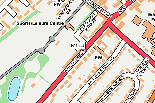 PA4 8JJ map - OS OpenMap – Local (Ordnance Survey)