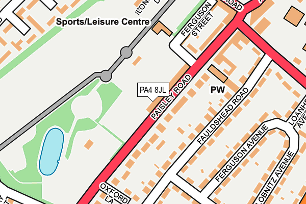 PA4 8JL map - OS OpenMap – Local (Ordnance Survey)