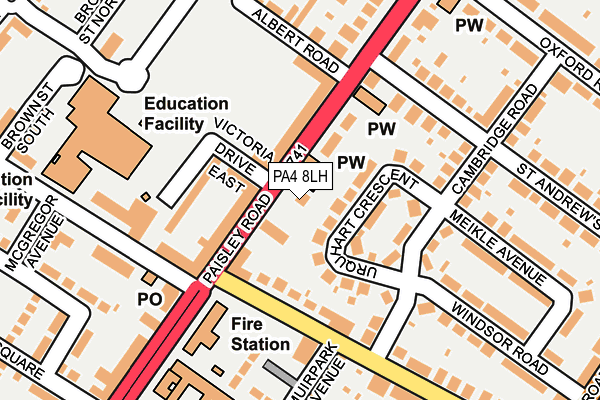 PA4 8LH map - OS OpenMap – Local (Ordnance Survey)