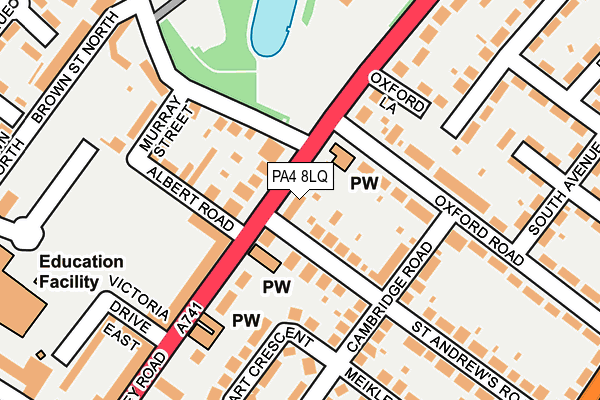 PA4 8LQ map - OS OpenMap – Local (Ordnance Survey)