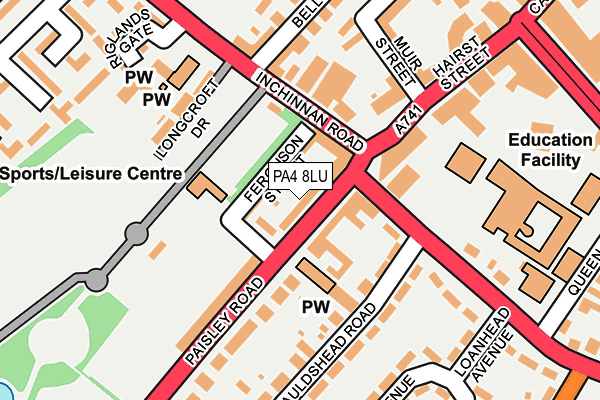 PA4 8LU map - OS OpenMap – Local (Ordnance Survey)