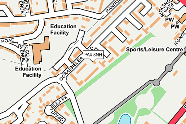 PA4 8NH map - OS OpenMap – Local (Ordnance Survey)