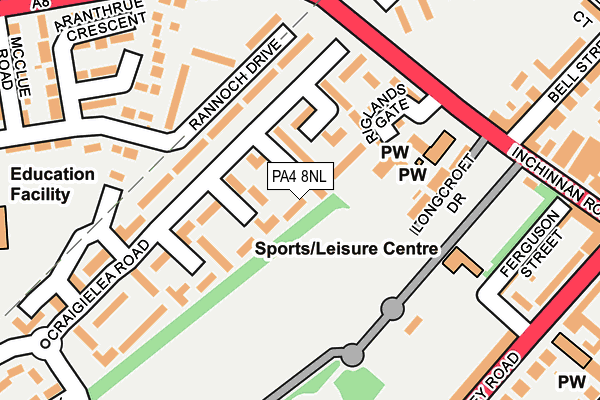 PA4 8NL map - OS OpenMap – Local (Ordnance Survey)