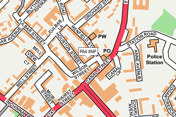 PA4 8NP map - OS OpenMap – Local (Ordnance Survey)