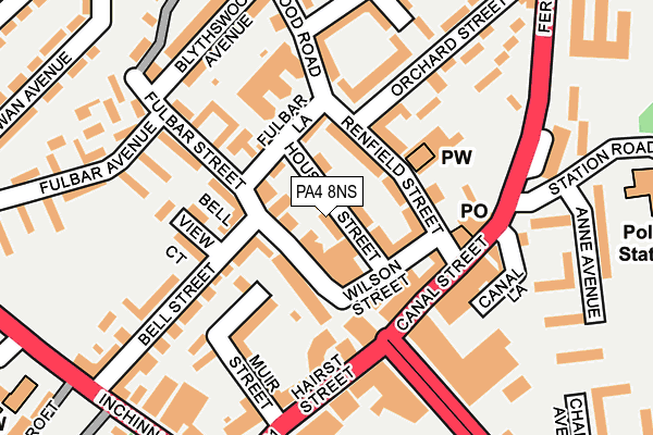 PA4 8NS map - OS OpenMap – Local (Ordnance Survey)
