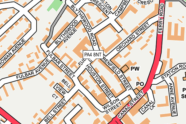 PA4 8NT map - OS OpenMap – Local (Ordnance Survey)